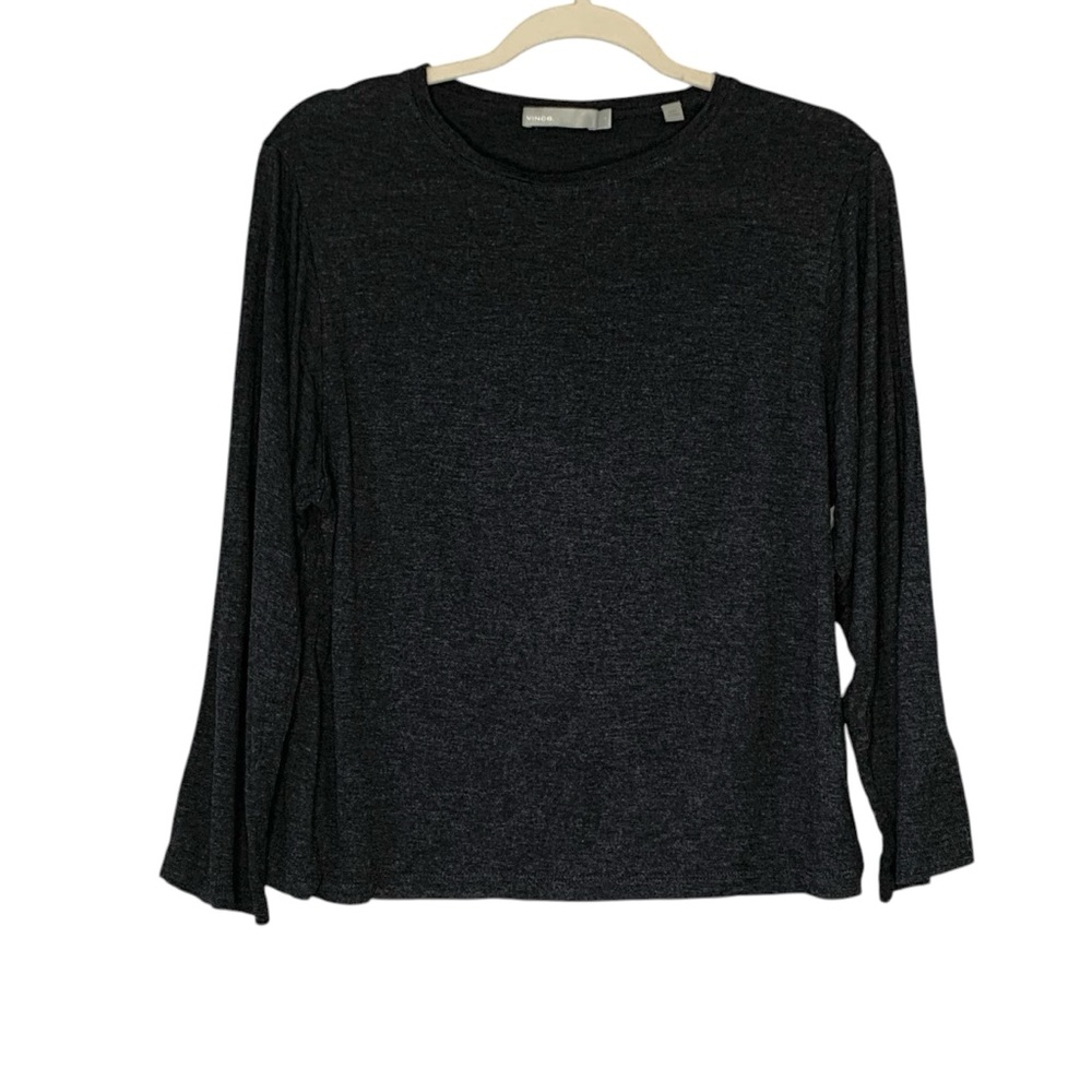 Vince super soft dark‎ charcoal gray long sleeve t-shirt. Size S